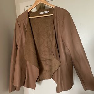 Gently used JustFab faux leather jacket/blazer.